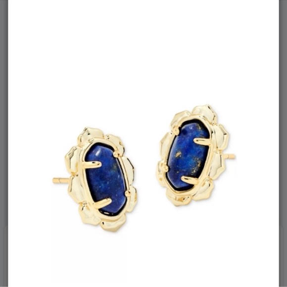 Kendra Scott Blue and Gold Earrings - Picture 3 of 5